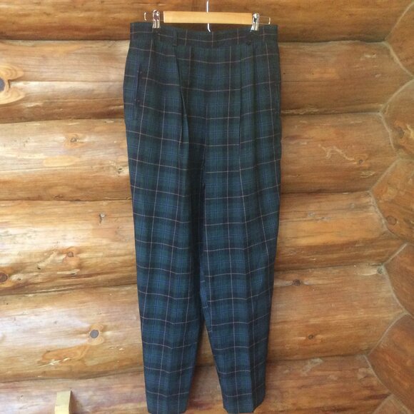 Vintage The Limited Womens Size 14 Plaid Tartan High Waist Classic Trouser Pants - Picture 1 of 5